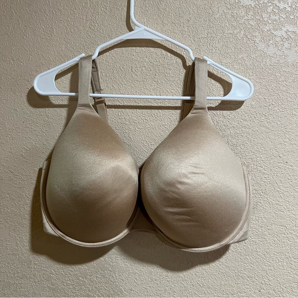 Cacique tan/ nude plunge tee shirt bra - 42F